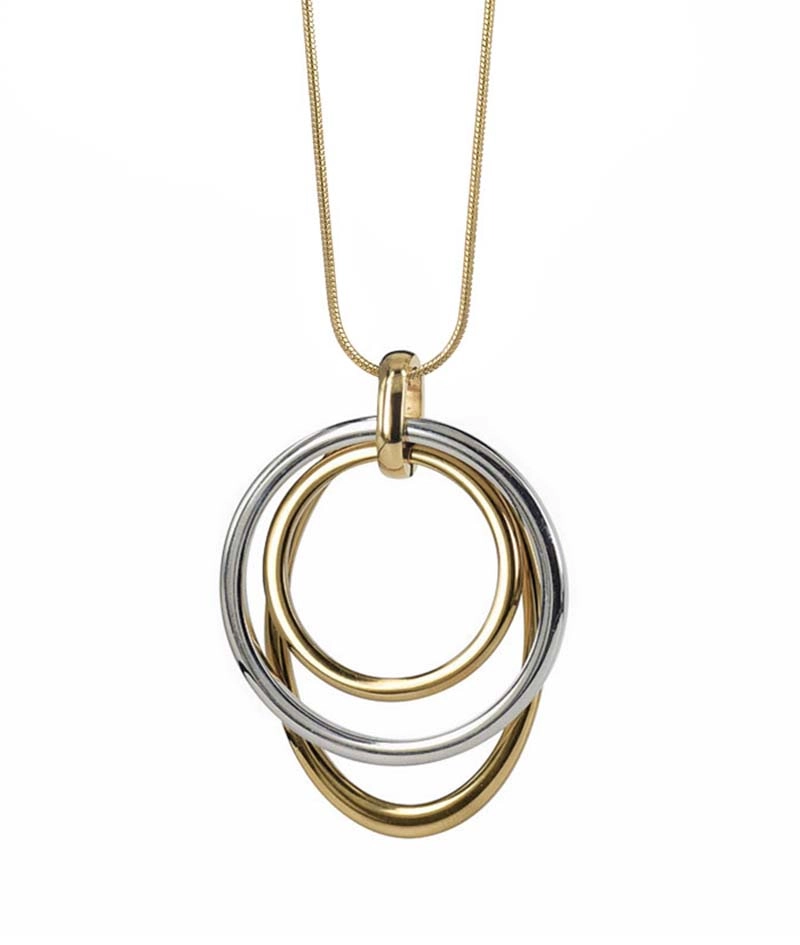 Astrid & Agnes - BONITA Långt Halsband Stål/Guld