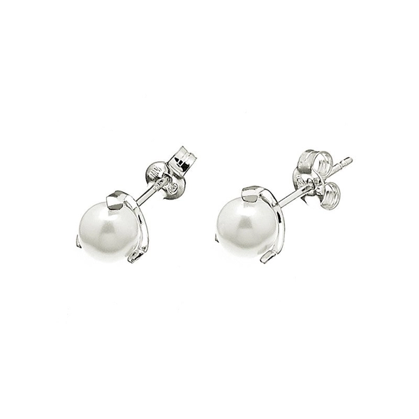 Pearl Stud Ear Silver -CU Jewellery - Snabb frakt & paketinslagning - Nordicspectra.se