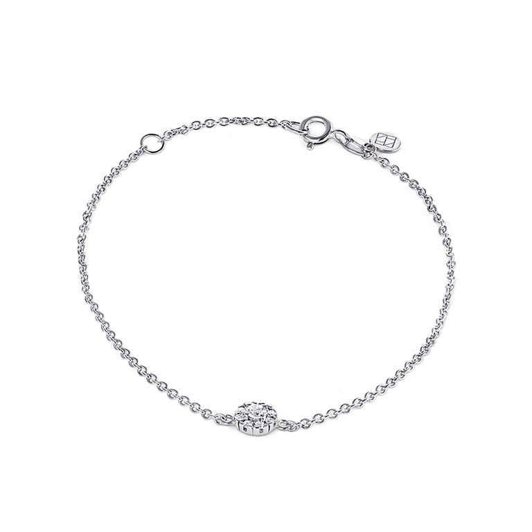 Ella Carmosé Armband Vitguld 0,18 ct Diamanter - Snabb frakt & fri paketinslagning - Nordicspectra.se