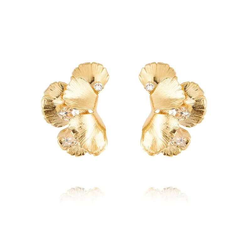 Caroline Svedbom - Malva Earrings Gold Crystal