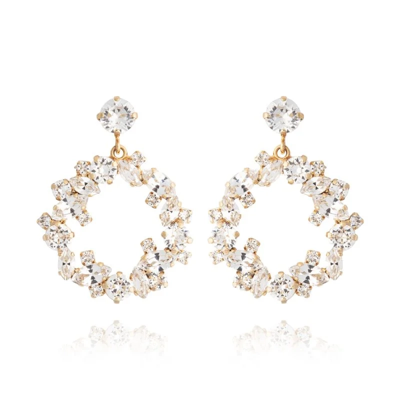 Caroline Svedbom - Circle Of Love Earrings Gold Crystal