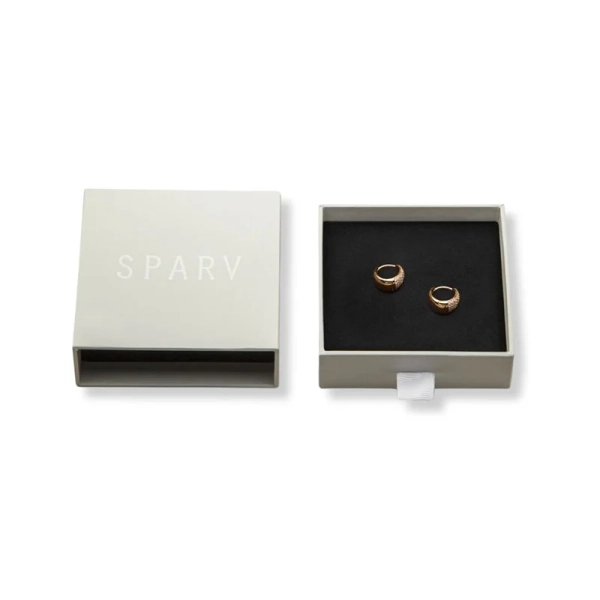 18K guldpläterade hoops med Cubic Zirconia