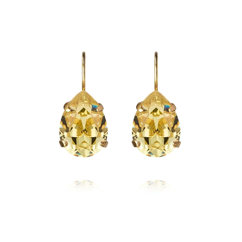 Caroline Svedbom - Mini Drop Clasp Earrings Gold Dark Jonquil