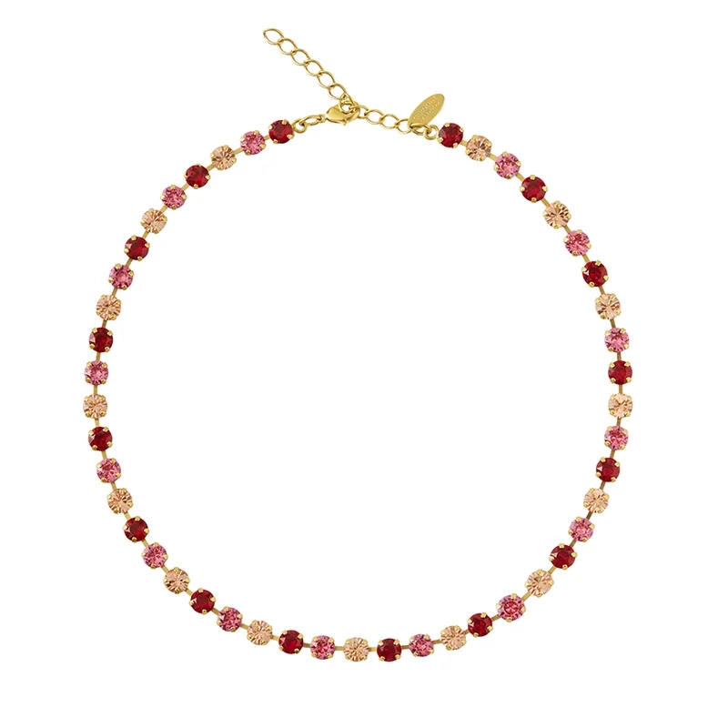 Caroline Svedbom - Nicola Necklace Gold Scarlet Combo