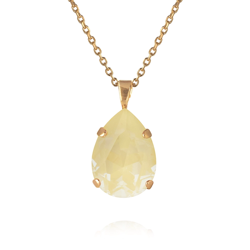Caroline Svedbom - Mini Drop Necklace Gold Soft Yellow
