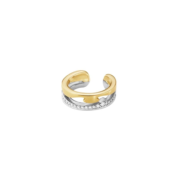 Fusion Earcuff Guld & Vitguld med 0.10 ct Diamanter - Georg Jensen örhängen - Snabb frakt & paketinslagning - Nordicspectra.se