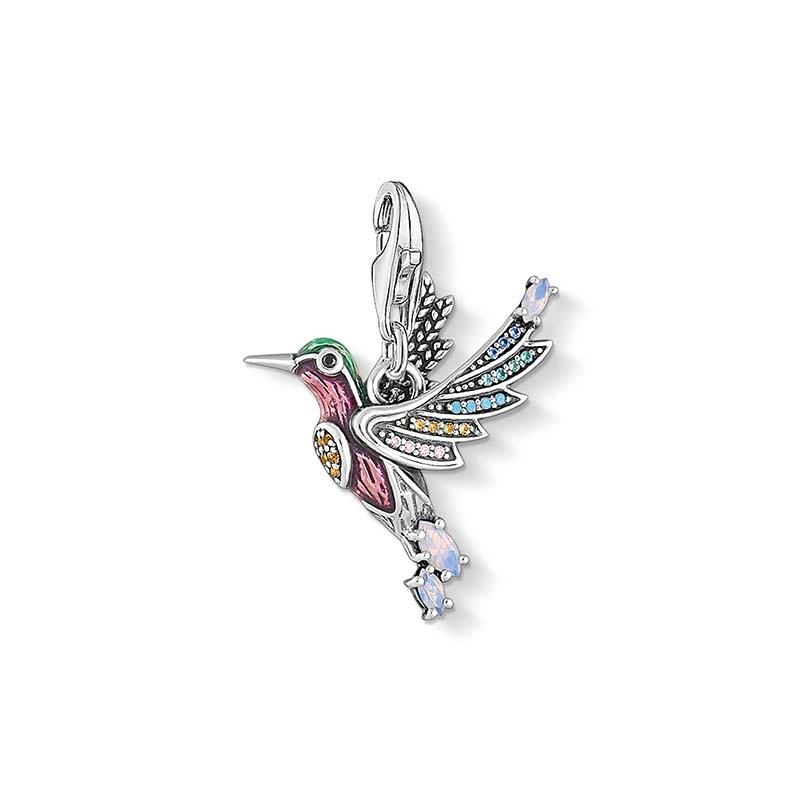 Kolibri med Färgglada Stenar Berlock
