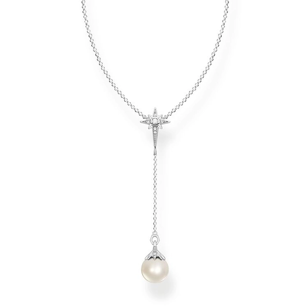Kette Perle Mit Stern Groß Silber von Thomas Sabo, Schneller Versand - Nordicspectra.de