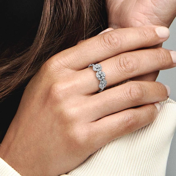 Drei Stiefmütterchen Ring von PANDORA, Schneller Versand - Nordicspectra.de