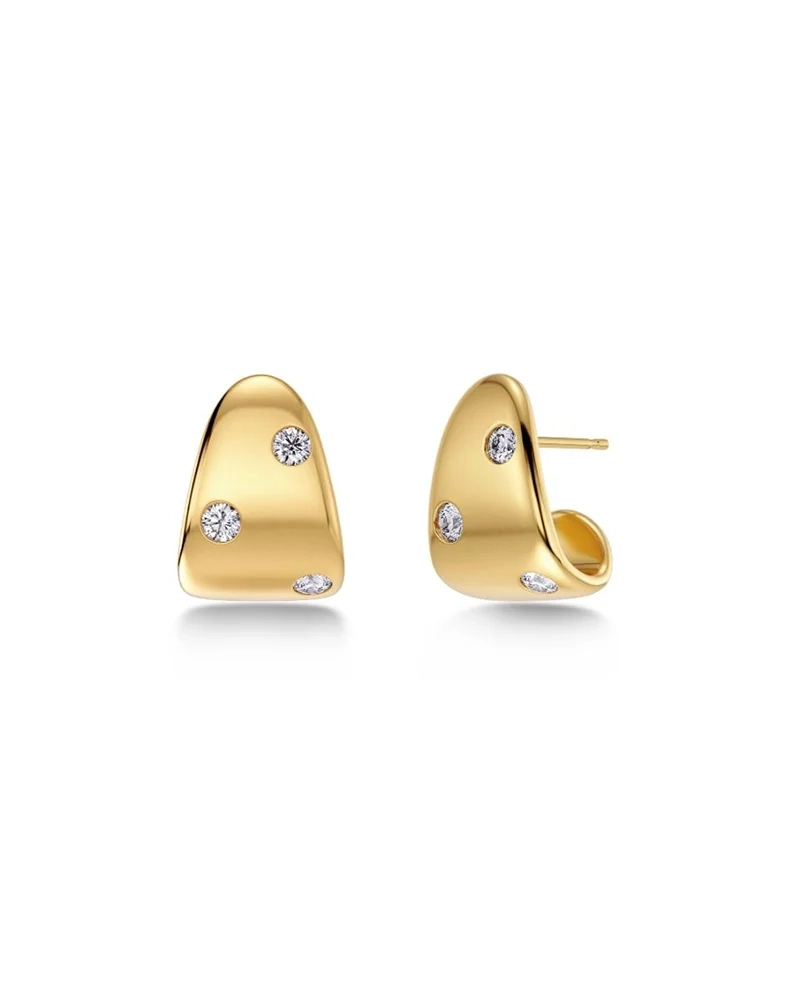 Guldpläterade örhängen från Edblad med cubic zirconia