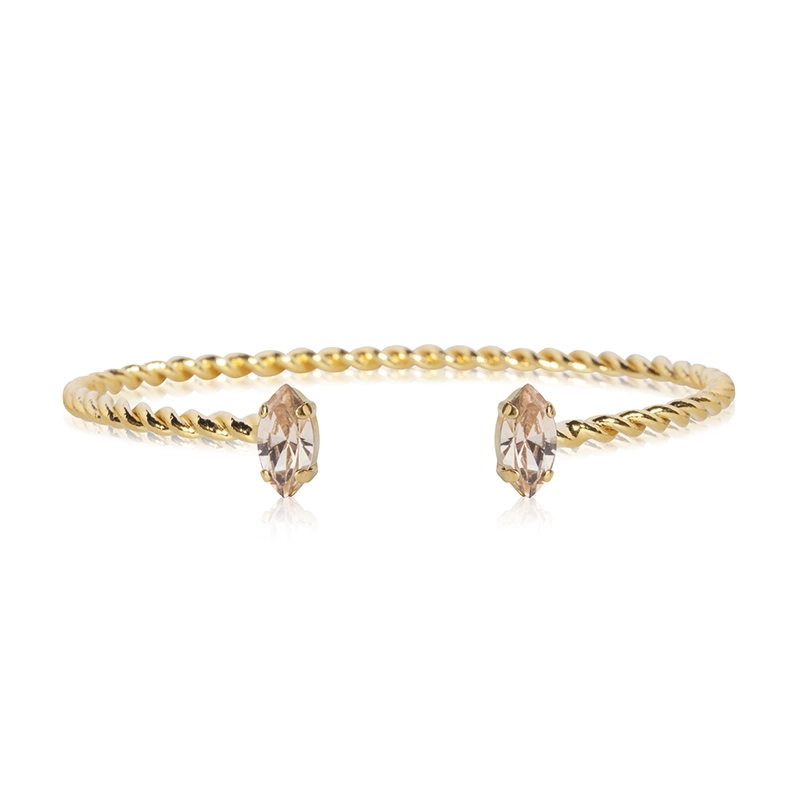 Caroline Svedbom - Petite Navette Bracelet Gold Light Silk