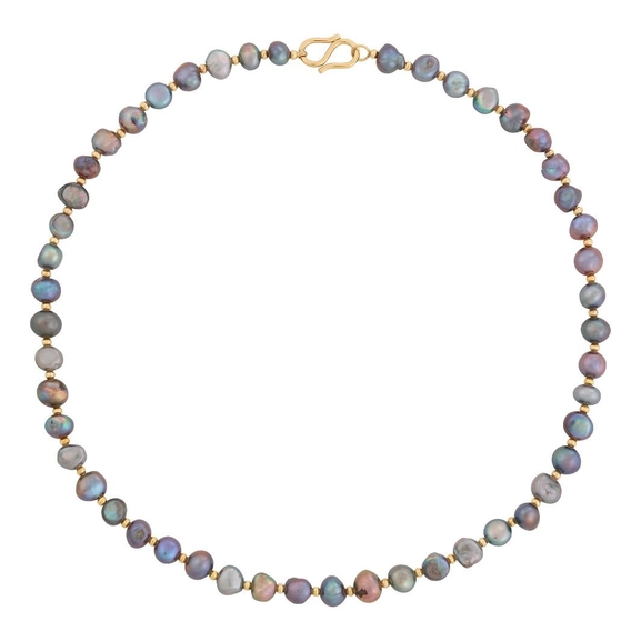 Iris Pearl Necklace Teal Gold - Edblad - Snabb frakt & paketinslagning - Nordicspectra.se