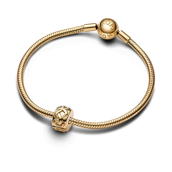 Knotted Hearts Klämstopp Guld - PANDORA - 1-2 dagar leverans - Gratis paketinslagning