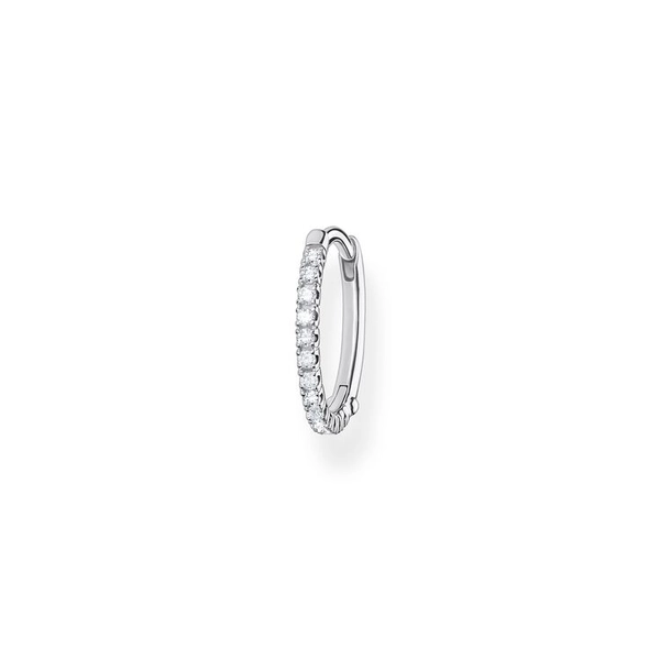 Einzel Creole Weiße Steine Silber von Thomas Sabo, Schneller Versand - Nordicspectra.de