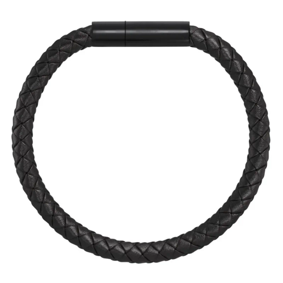 Franky Bracelet Leather Black Black - Edblad - Snabb leverans - Gratis paketinslagning