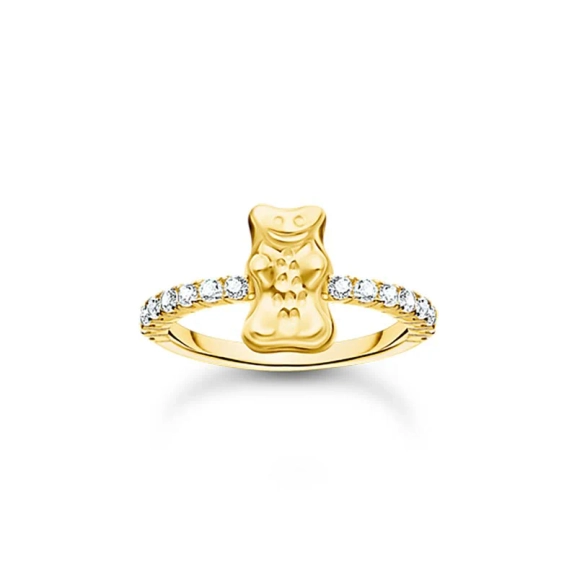 Ring mit HARIBO Goldbär und Steinen vergoldet - Thomas Sabo - Nordic Spectra