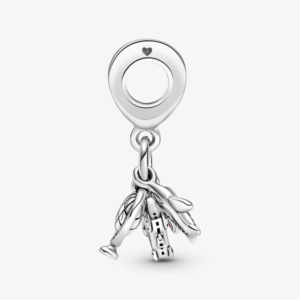 Flugzeug, Globus und Koffer Charm-Anhänger von PANDORA, Schneller Versand - Nordicspectra.de