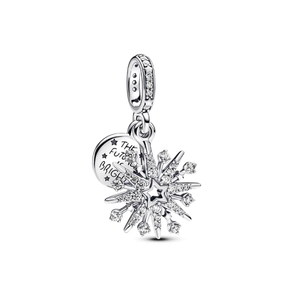 Funkelndes Feuerwerk Doppelter Charm-Anhänger - PANDORA - Nordic Spectra