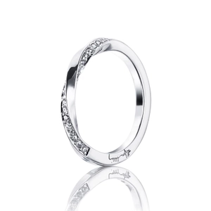 Viking & Stars Ring White Gold
