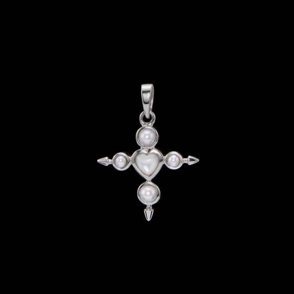 Charmed Empress Anhänger aus Silber mit Süßwasserperle und Perlmutt