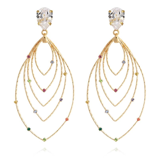 Lotus Earrings Gold Rainbow Combo - Caroline Svedbom - Snabb frakt & paketinslagning - Nordicspectra.se