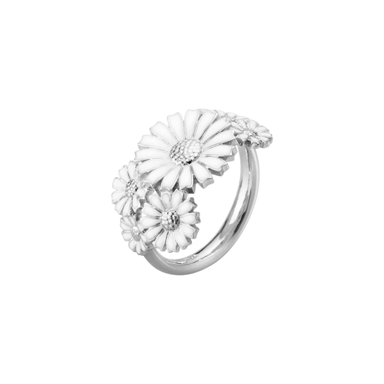 Daisy Vit Layered Ring - Georg Jensen - Designsmycken med snabba & trygga leveranser - Nordic Spectra