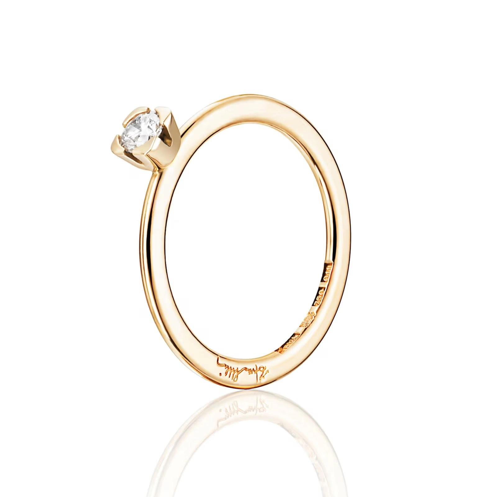 Efva Attling - Love Bead Wedding Ring 0.19 ct Gold