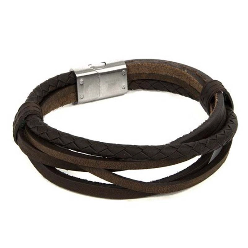 AROCK - ZAM Läder Armband Brun