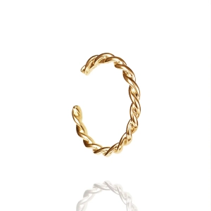 Wrapped Earcuff Gold från Efva Attling i 18K guld med virad design
