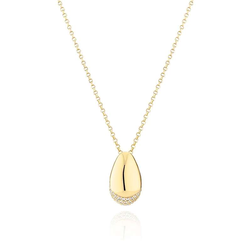 Produktfoto för Sif Jakobs GOCCIA Halsband 18 kt. Guldpläterad Silver SJ-N2479-CZ-YG - Dam - 925 sterling silver