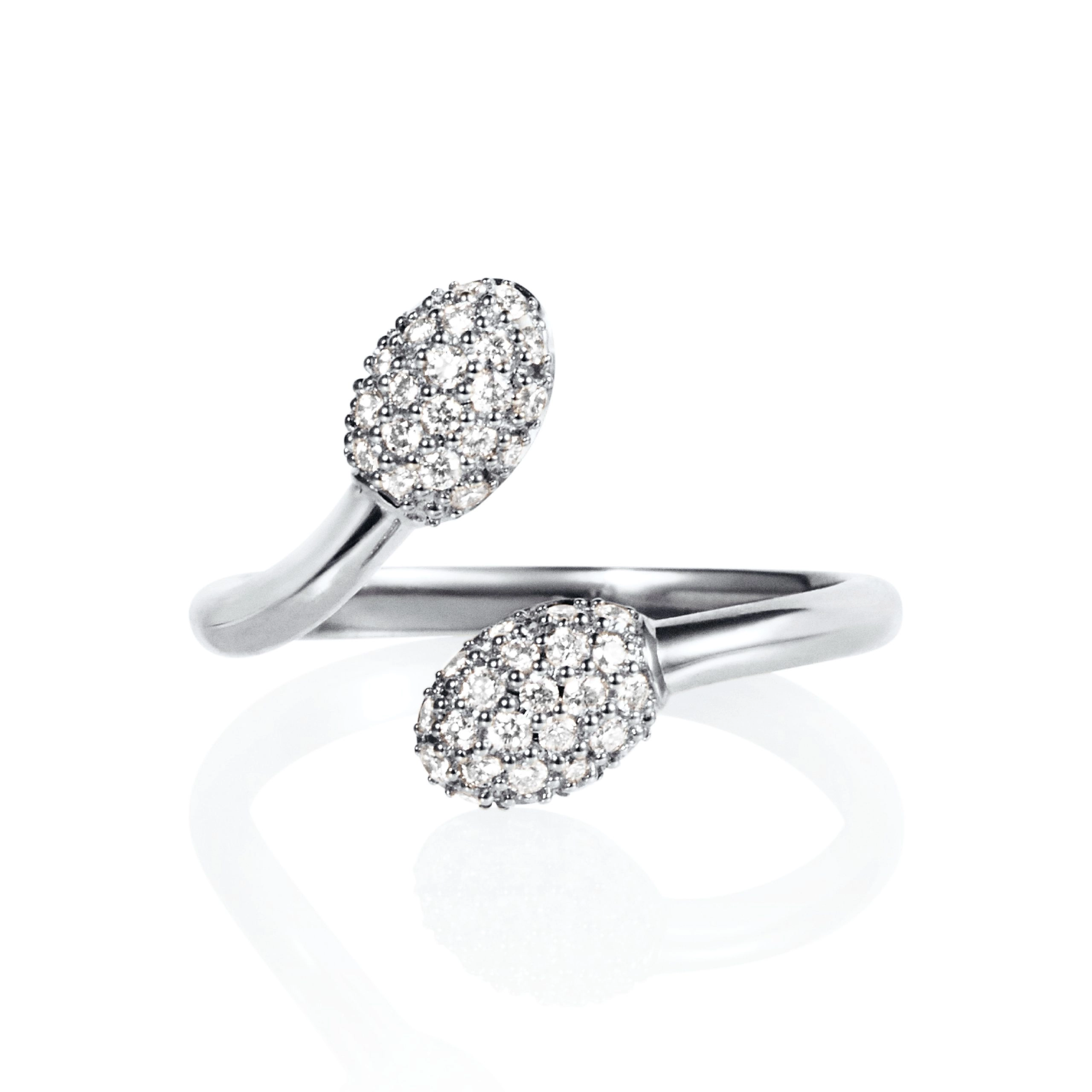 Efva Attling - Love Bead & Stars Twin Ring White Gold