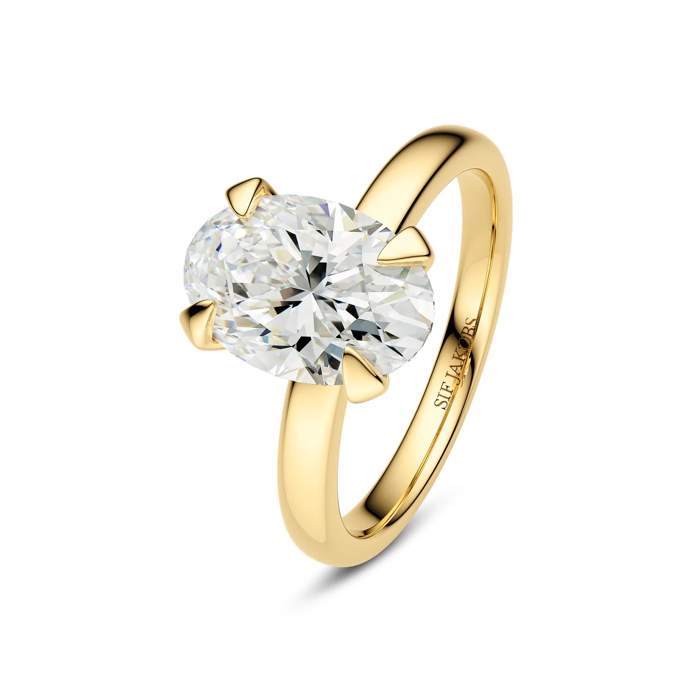 Sif Jakobs - Grace Ovale Solitaire Ring 14K Guld 2.00 ct