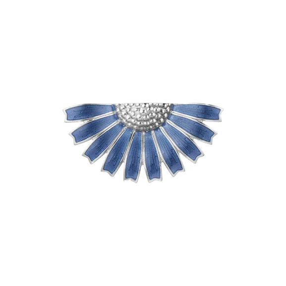 Daisy Blue Half Flower Brooch - Georg Jensen - Designschmuck mit schnellen und sicheren Lieferungen - Nordic Spectra