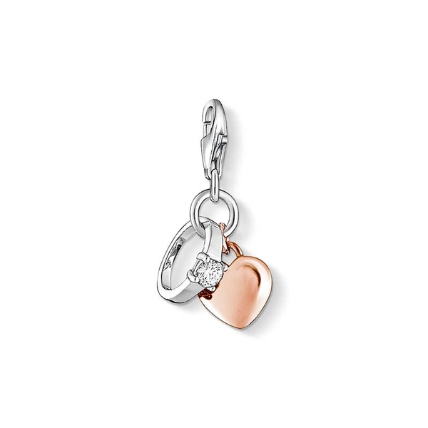Ring och Hjärta Berlock - Thomas Sabo berlock - Snabb frakt & paketinslagning - Nordicspectra.se