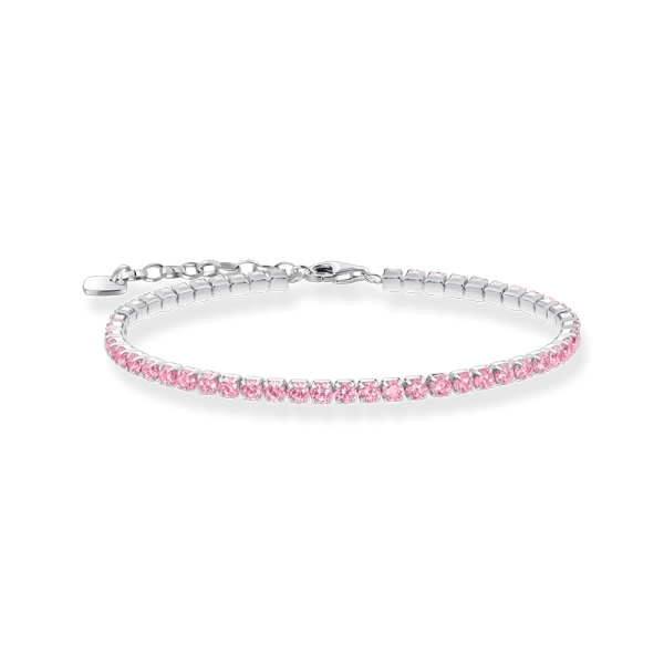 Tennisarmband med Rosa Glittrande Stenar - Thomas Sabo - Snabb leverans & paketinslagning - Nordic Spectra