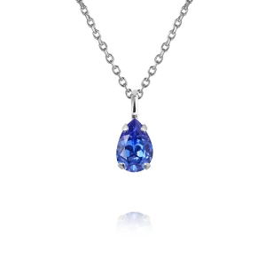 Syvänsinisellä Swarovski-kristallilla koristeltu kaulakoru syyskuulle
