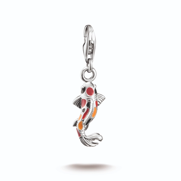 Koi Fisk Berlock från Thomas Sabo i svärtat silver med färgglad emalj