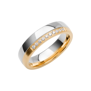 SR4007 Guld/Vitguld - Vigsel- & förlovningsringar - Schalins - Fri storleksändring* - Nordic Spectra