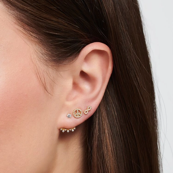 Einzel Ohrstecker Peace Gold von Thomas Sabo, Schneller Versand - Nordicspectra.de