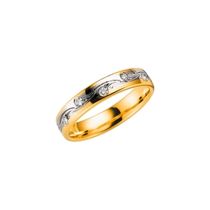 Turin All Gold/White Gold - Wedding & engagement rings - Schalins - Scandinavian design - Nordic Spectra