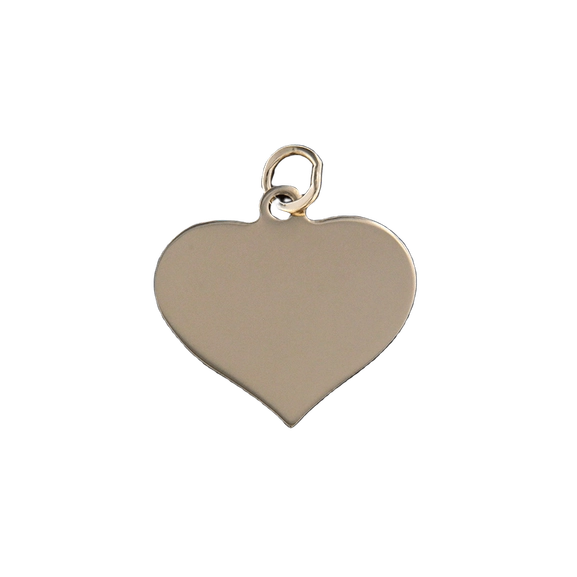 Gravyrsmycke med Gravyr Hjärta 19 mm 18K Guld - Nordic Spectra - Personliga smycken - Nordic Spectra