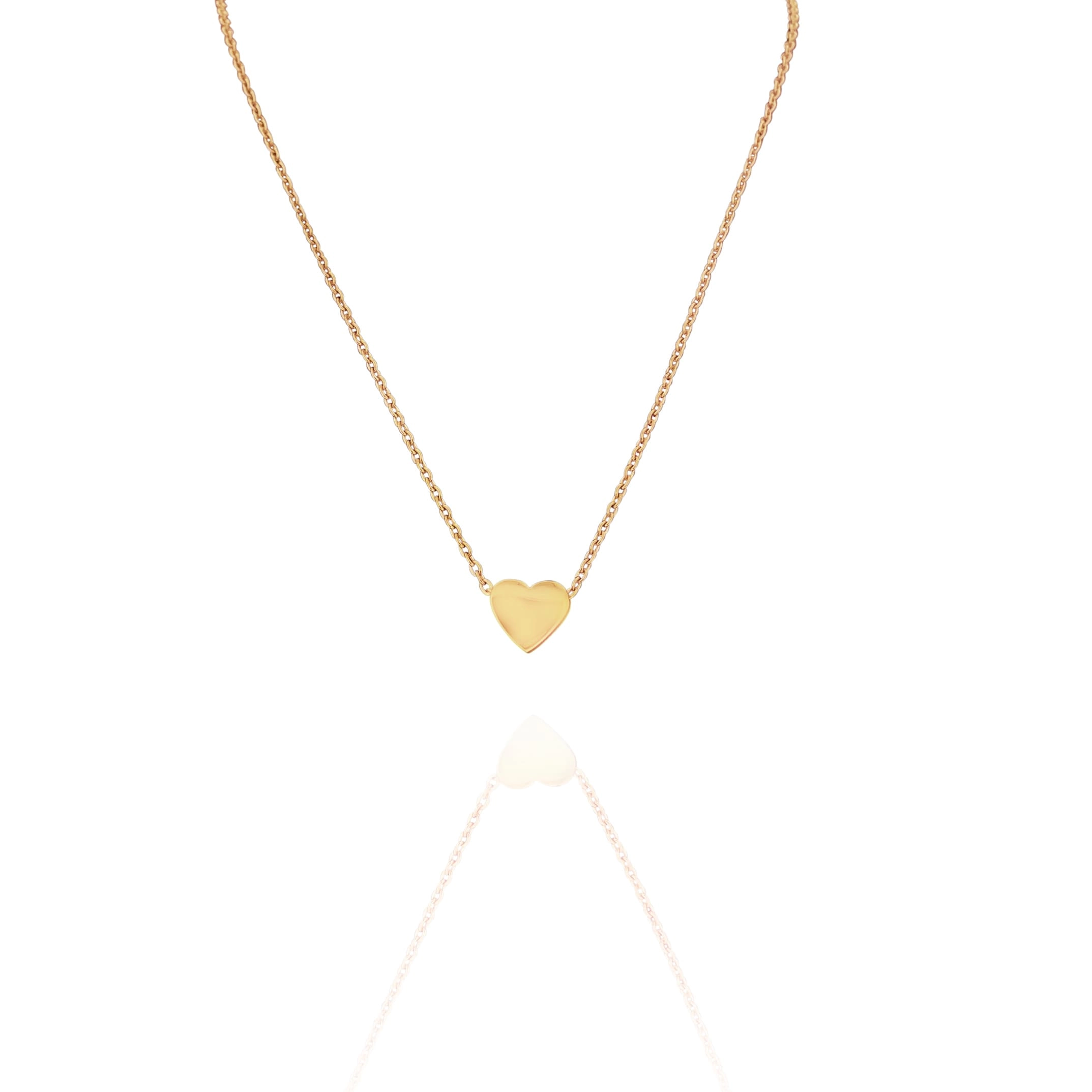 Guldhalsband Med Blankt Hjärta