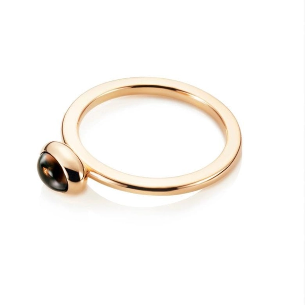 Love Bead Ring Gold - Smokey Quartz - Efva Attling - Suuri valikoima & ilmainen lahjapaketointi - Nordicspectra.fi