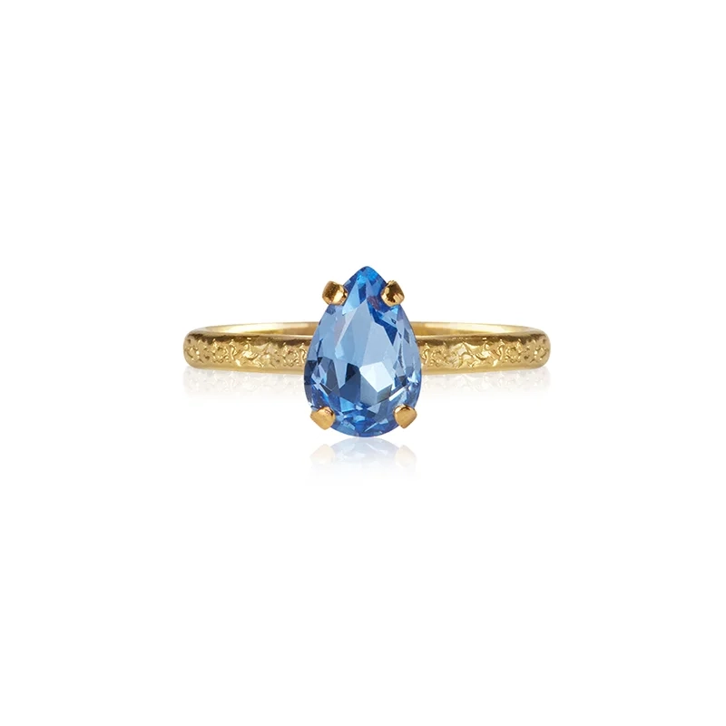 Caroline Svedbom - Petite Drop Ring Gold Lapis