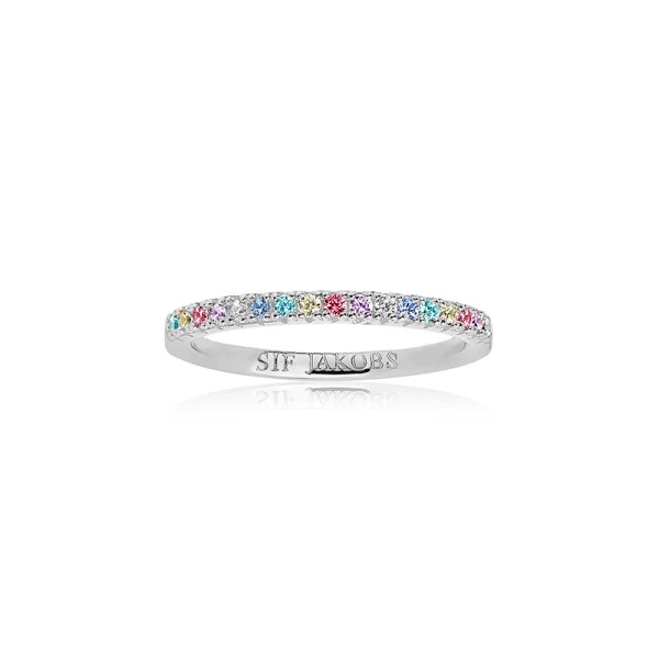 Ellera Ring Mix i silver med gnistrande cubic zirconia-stenar från Sif Jakobs