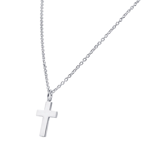 Classic Cross Necklace White Gold von Nordic Spectra, Schneller Versand - Nordicspectra.de