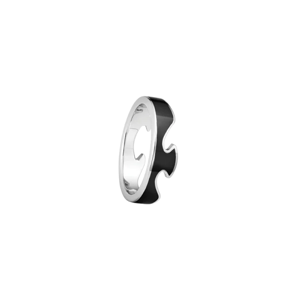 Fusion Ytterring Vitguld Svart - Georg Jensen - Designsmycken med snabba & trygga leveranser - Nordic Spectra