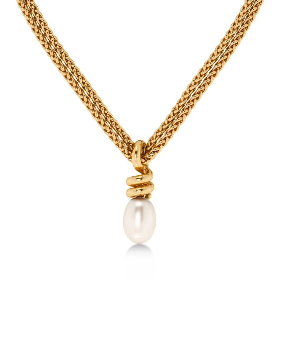 Edblad - Swivel Necklace Pearl L Gold