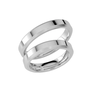 SR1054-4 Platina - Vigsel- & förlovningsringar - Schalins - Fri storleksändring* - Nordic Spectra