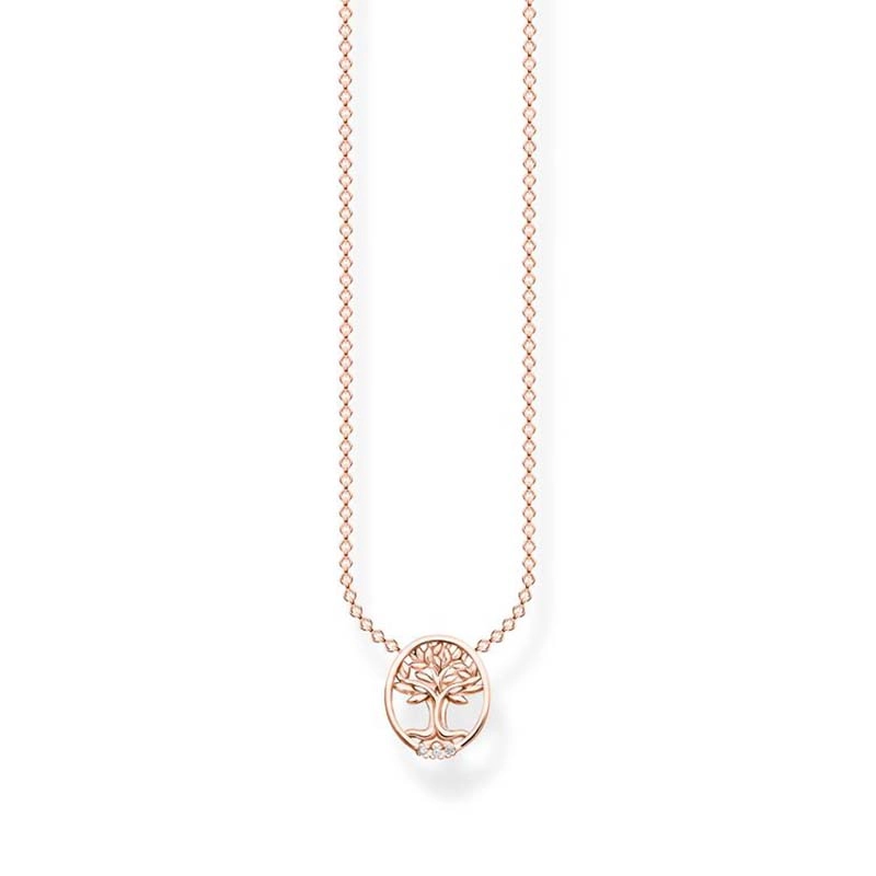 Thomas Sabo - Halsband Tree of Love med Vita Stenar Rosé